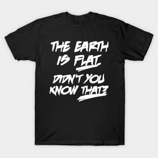 The earth is flat didn't you know that T-Shirt